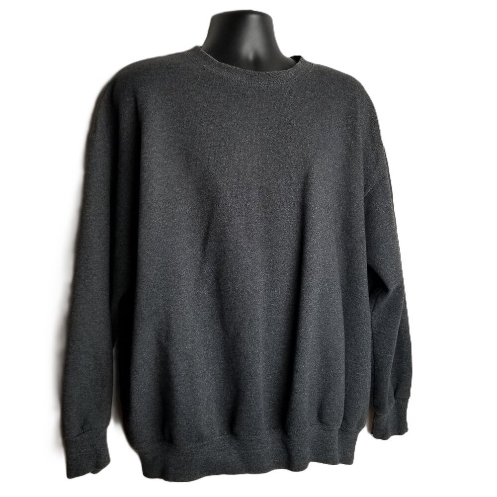 Fruit of the Loom Crewneck Sweatshirt 2XL Charcoal Gray Fleece
